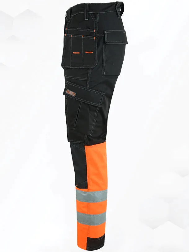 WrightFits Hi-Vis Flash Pro Cargo Heavy Duty Work Trousers