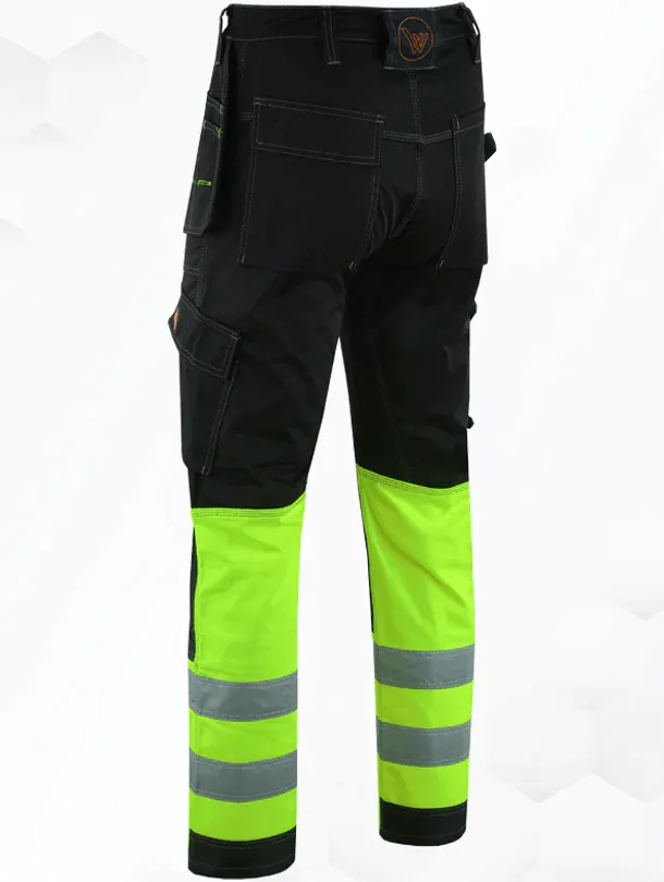 WrightFits Hi-Vis Flash Pro Cargo Heavy Duty Work Trousers