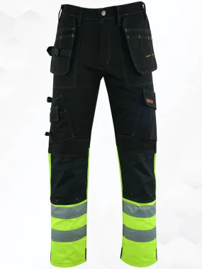 WrightFits Hi-Vis Flash Pro Cargo Heavy Duty Work Trousers