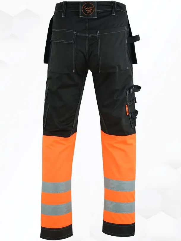 WrightFits Hi-Vis Flash Pro Cargo Heavy Duty Work Trousers