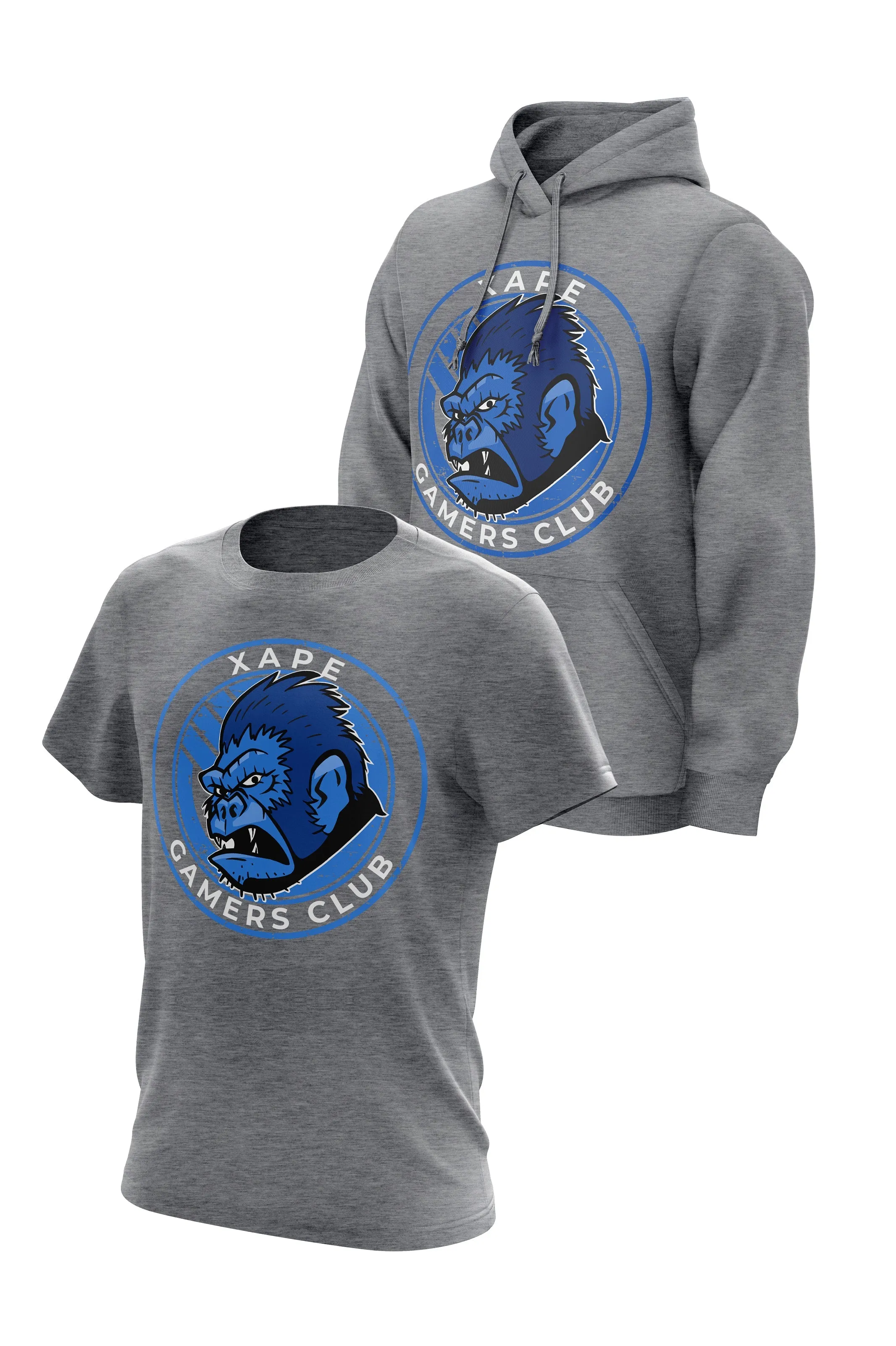 XAPE Crew Hoodie & Tee - Grey