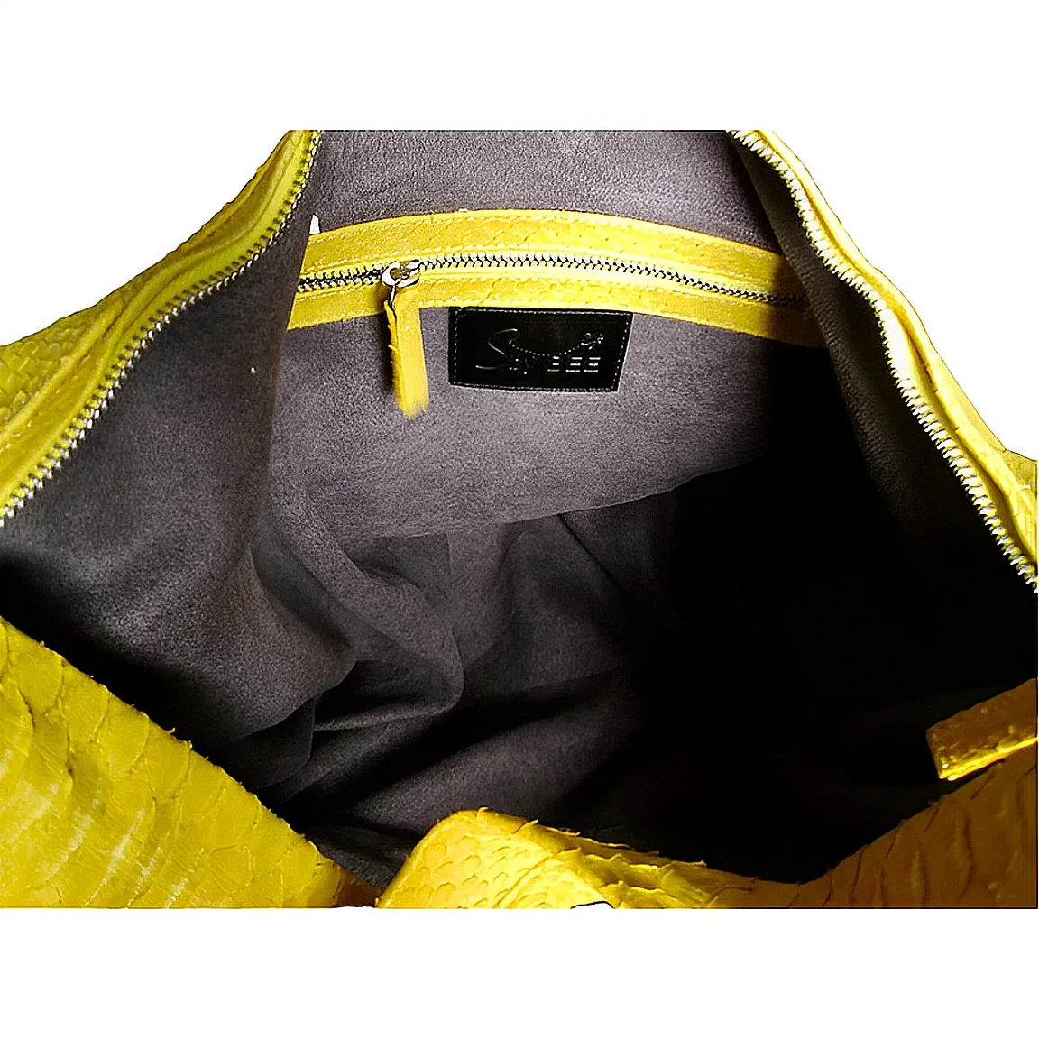 Yellow Glazed Jumbo Shoulder Bag