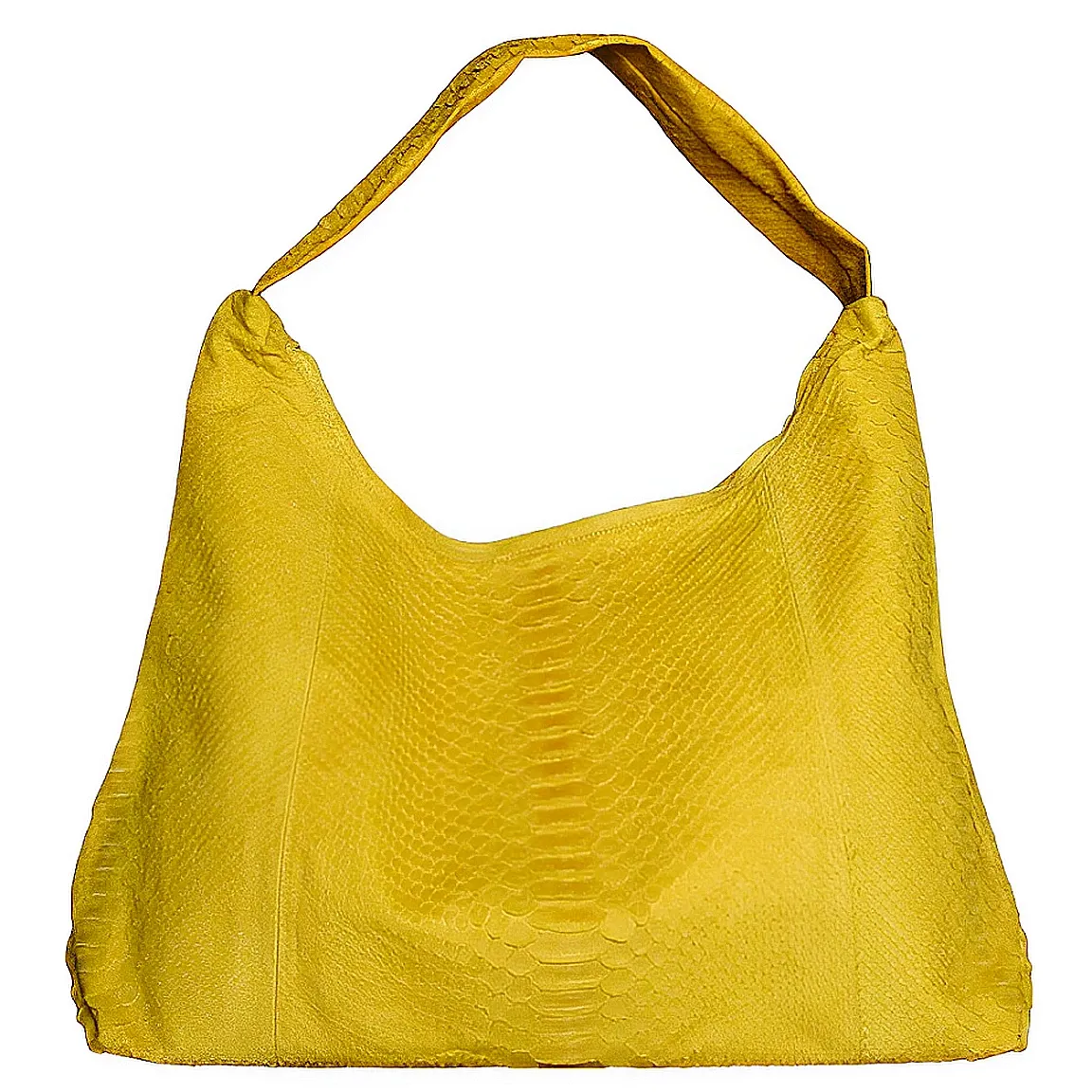 Yellow Glazed Jumbo Shoulder Bag