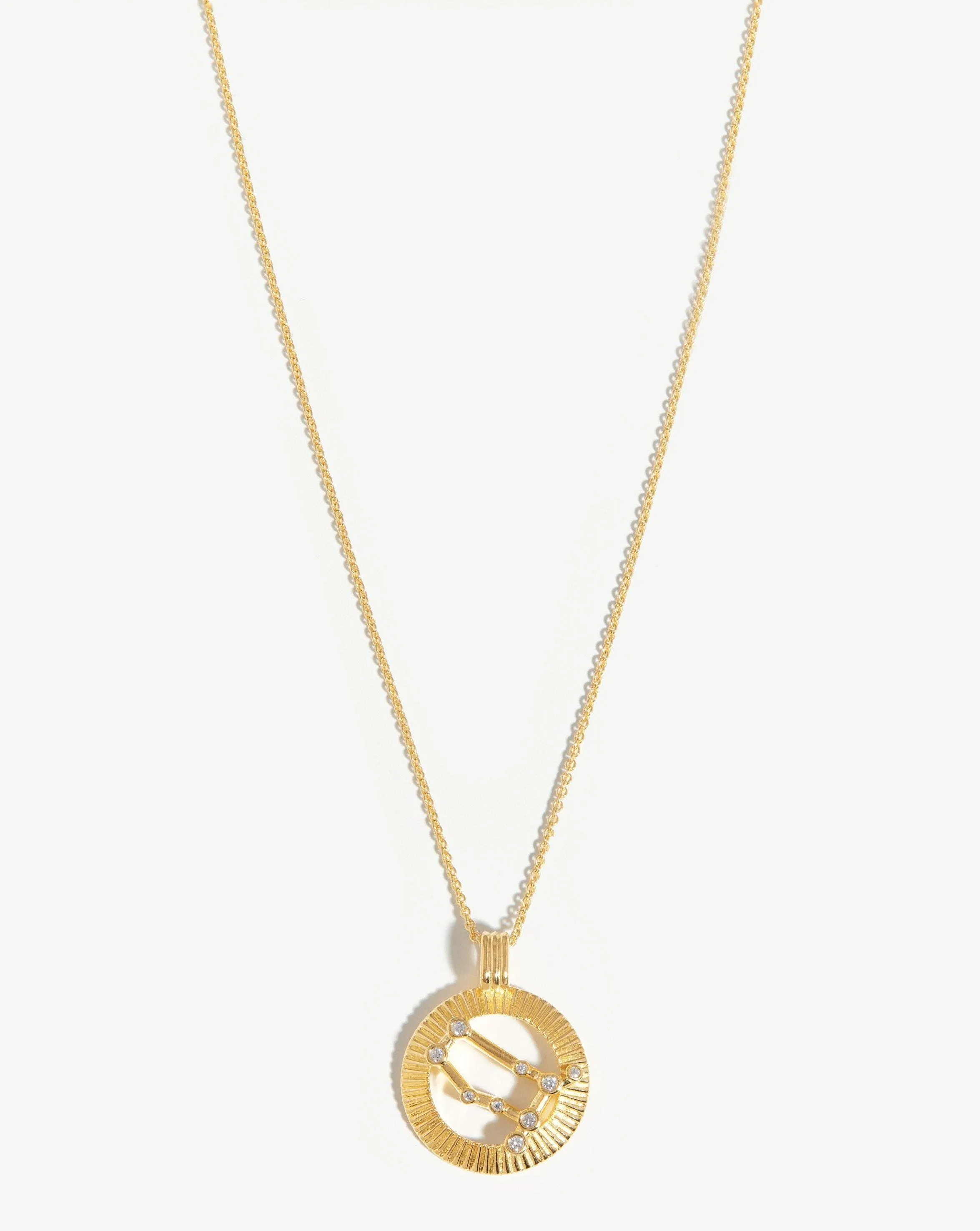 Zodiac Constellation Pendant Necklace - Gemini | 18ct Gold Plated Vermeil/Gemini