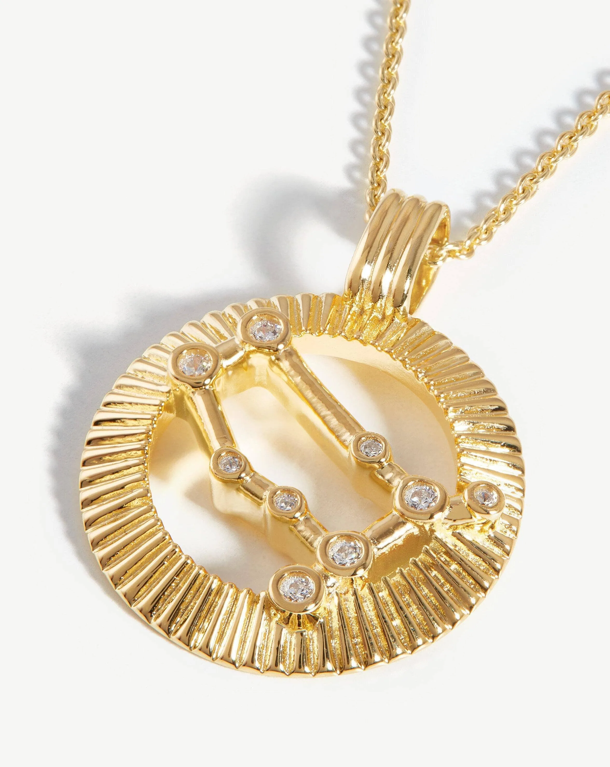 Zodiac Constellation Pendant Necklace - Gemini | 18ct Gold Plated Vermeil/Gemini